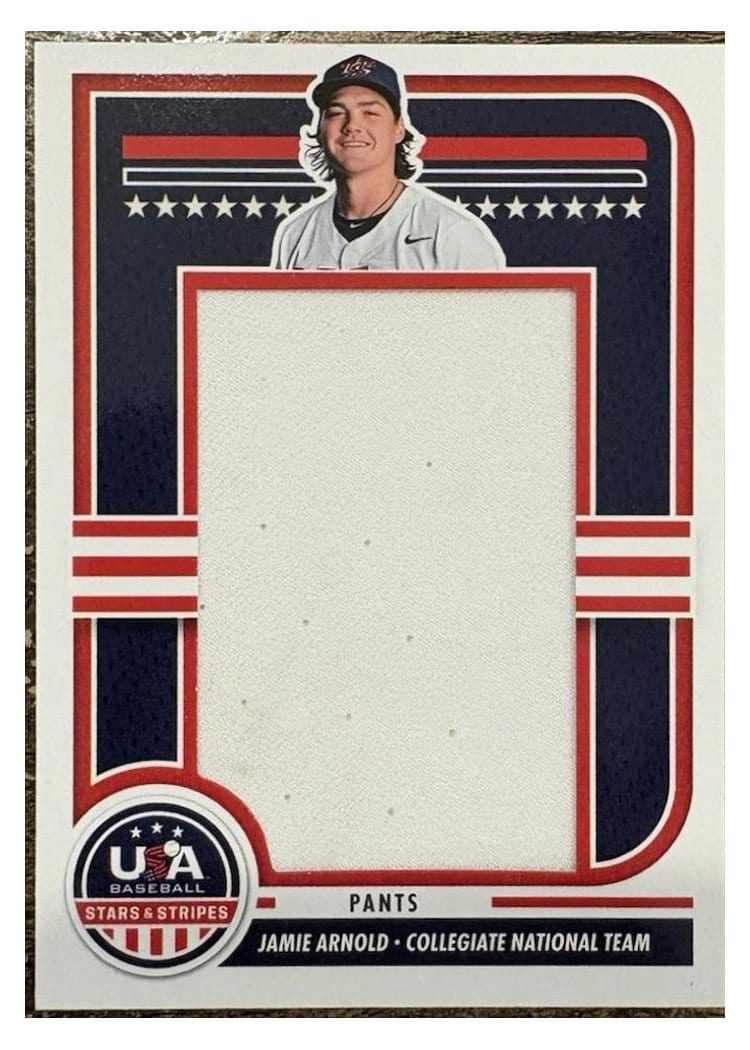 2025 Panini Stars & Stripes Jumbo Material Pants Jamie Arnold #JMJ-JA