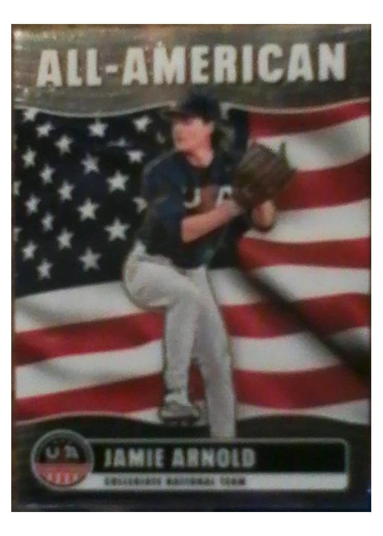 2026 Panini Stars & Stripes Prizm All-American (Collegiate) Jamie Arnold #8 card