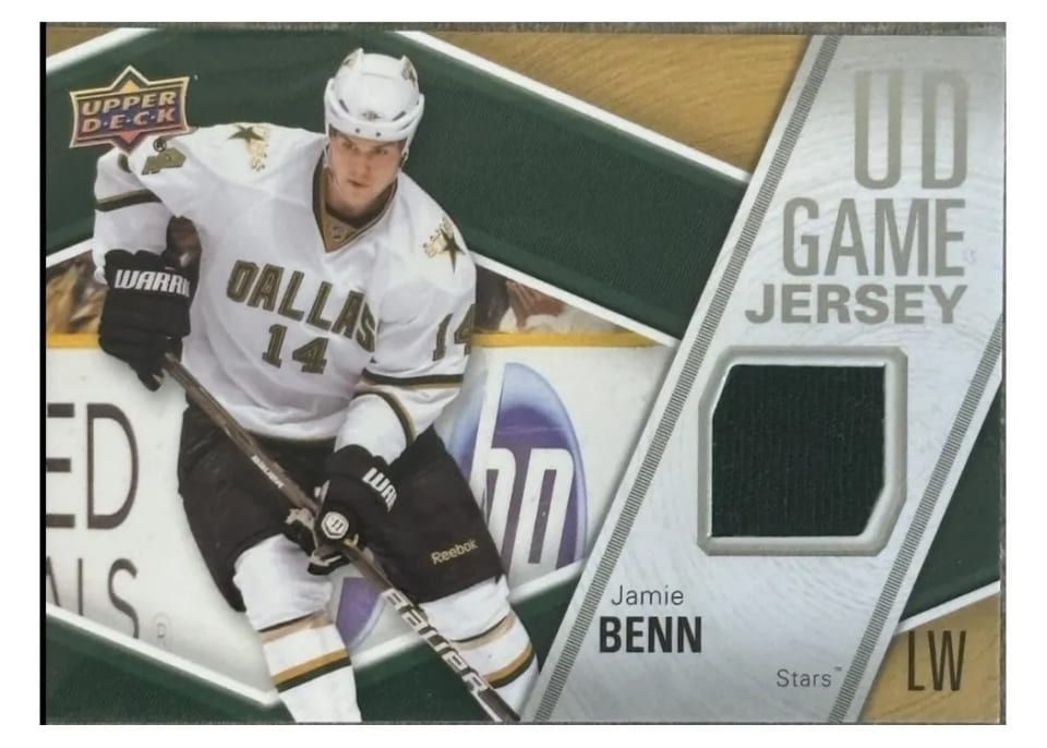 2011 Upper Deck UD Game Jersey Jamie Benn #GJ-JB card