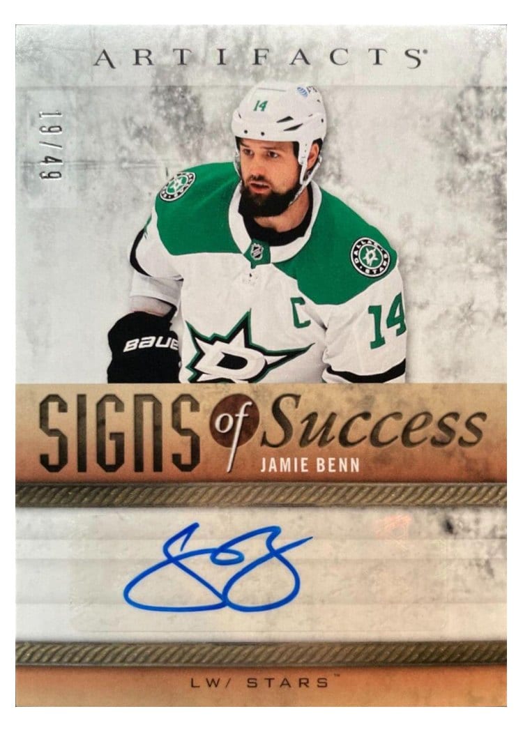 2021-22 Upper Deck Artifacts Signs of Success Jamie Benn #SOS-JB card