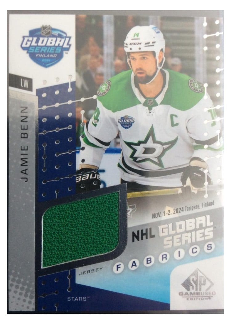 2025-26 SP Game Used 2024 Global Series Stars vs. Panthers Fabrics Jamie Benn #GSF2-3 card