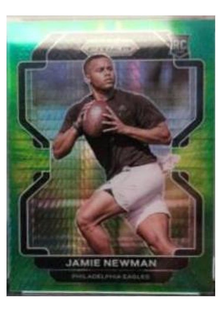 2021 Panini Prizm Base Set Jamie Newman Green Shimmer #397 card