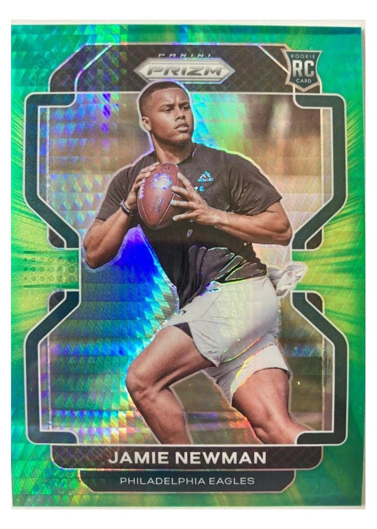 2021 Panini Prizm Base Set Jamie Newman Hyper Prizm #397 card