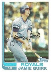 1982 Topps Base Set Jamie Quirk #173 card