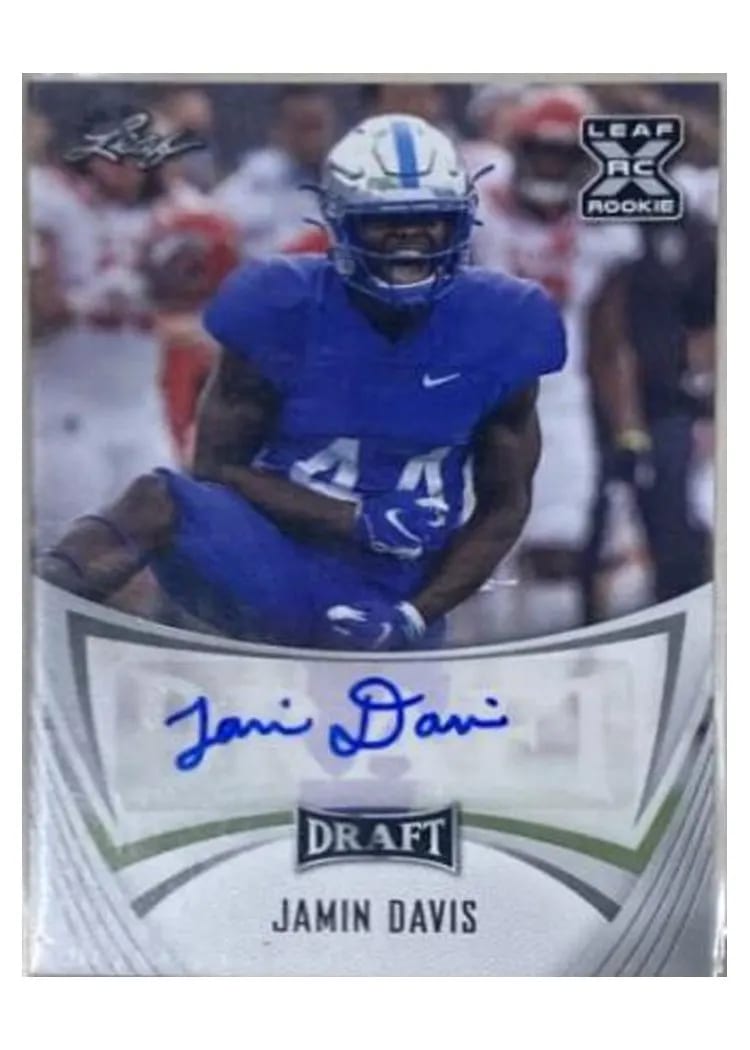 2021 Leaf Draft Autograph Jamin Davis #BA-JD2 card