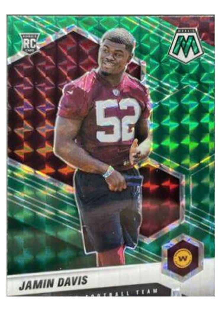 2021 Panini Mosaic Base Set Jamin Davis Green Mosaic #364 card