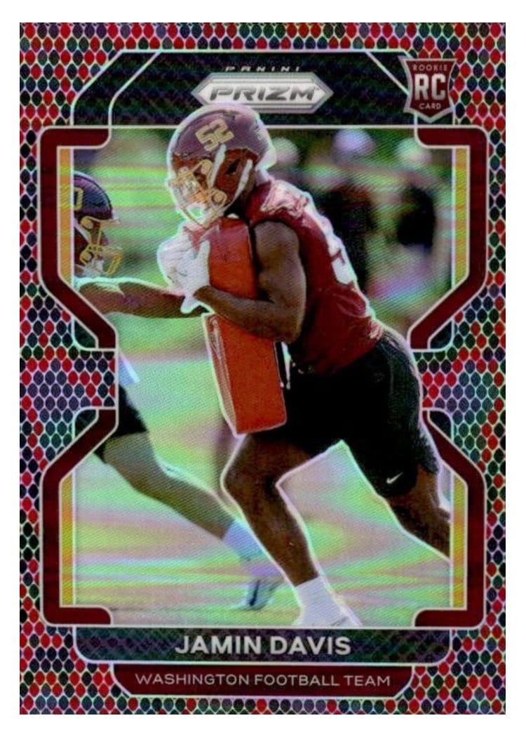 2021 Panini Prizm Base Set Jamin Davis #383 card