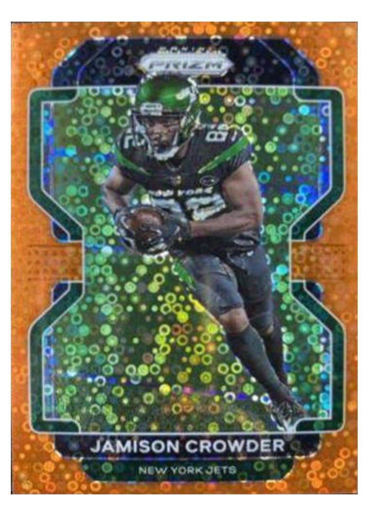 2021 Panini Prizm Base Set Jamison Crowder Orange Disco Prizm #86 card