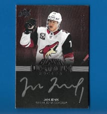 2021-22 SPx UD Black Lustrous Rookie Signatures Jan Jenik #LRS-JJ card