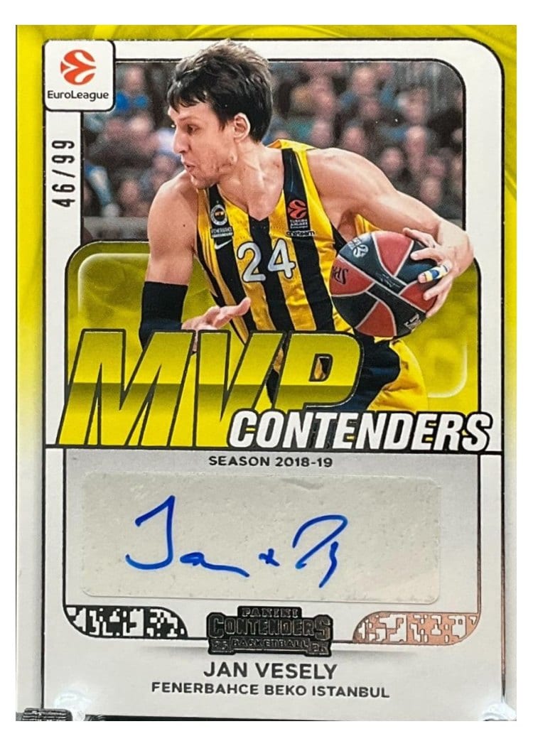2025-26 Panini Contenders EuroLeague MVP Contenders Autographs Jan Vesely #2 card