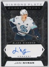 2025-26 Upper Deck Black Diamond Diamond Plate Rookie Auto Jani Nyman #DPR-JN card