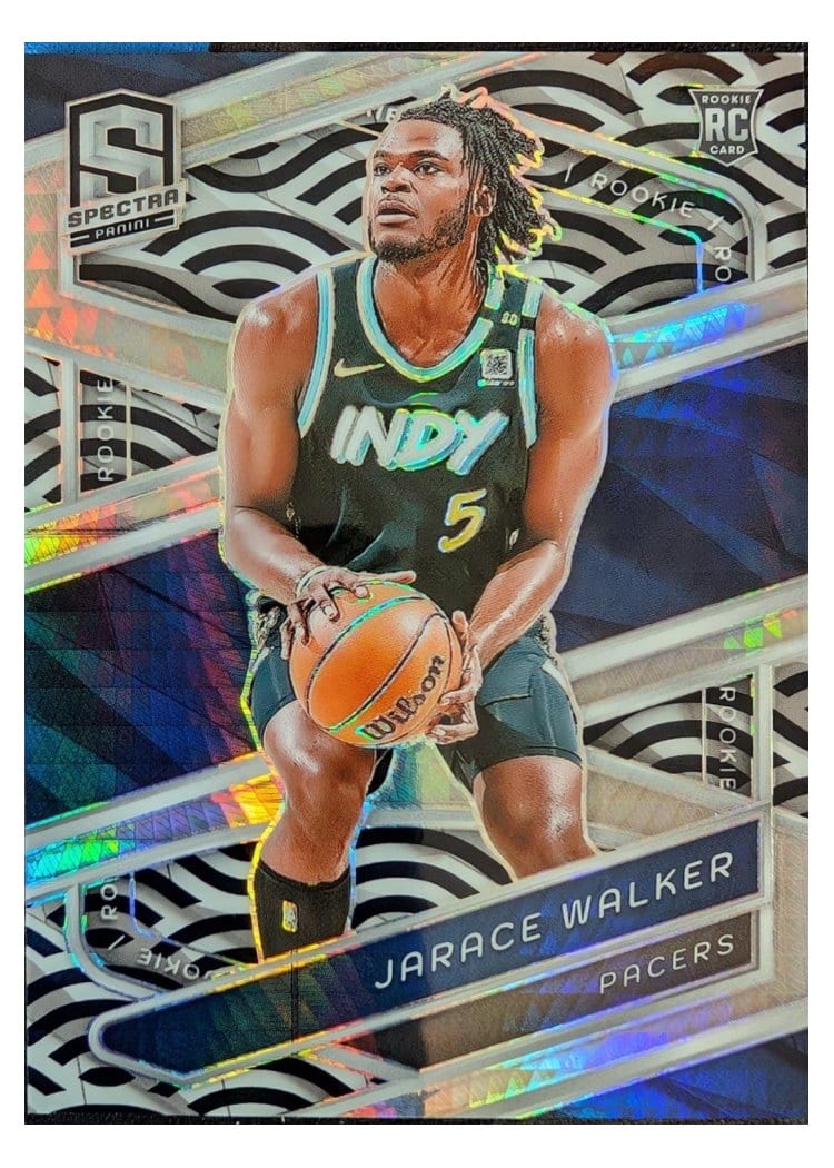 2023-24 Panini Spectra Base Set Jarace Walker Black White International #168 card