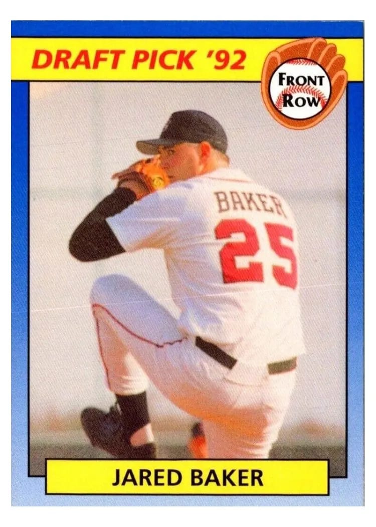 1992 Front Row Draft Picks Jared Baker #12 card