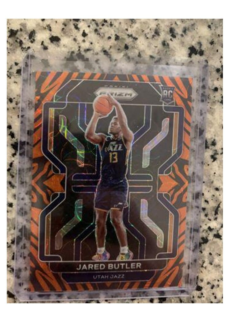 2021-22 Panini Prizm Base Set Jared Butler Tiger Stripe Choice Prizm #290 card