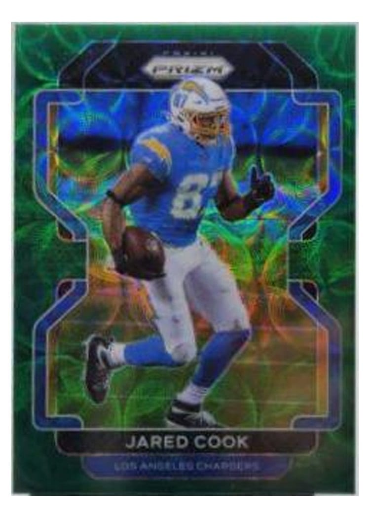 2021 Panini Prizm Base Set Jared Cook Green Scope Prizm #168 card