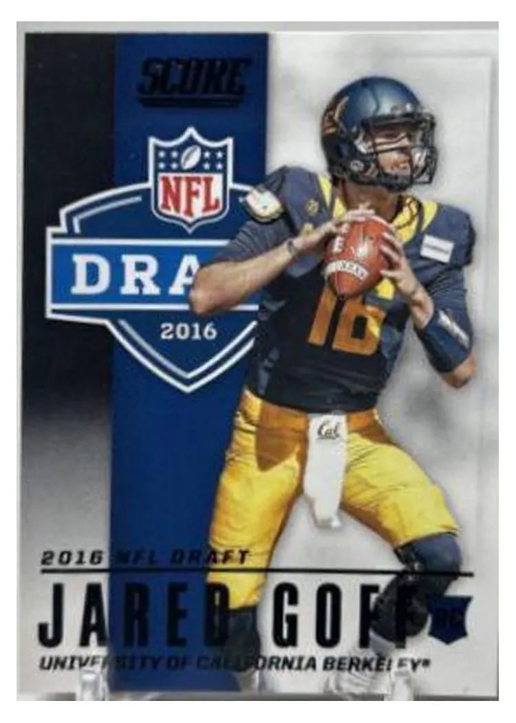 2016 Panini Score NFL Draft Jared Goff #2 card