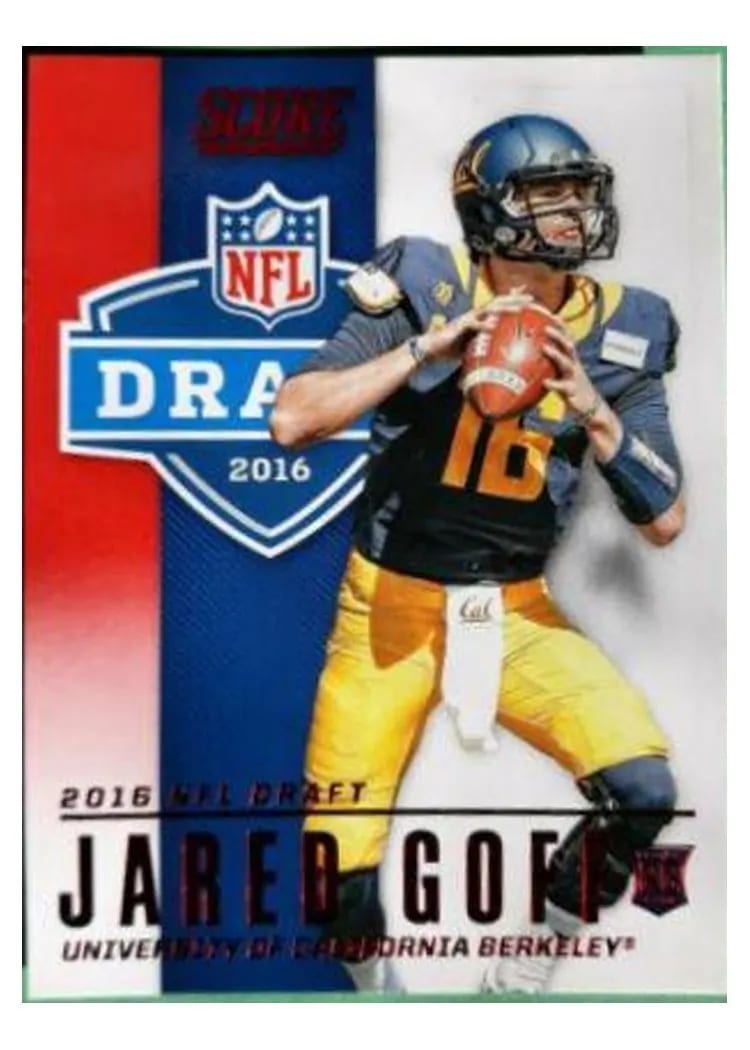 2016 Panini Score NFL Draft Jared Goff #2 card