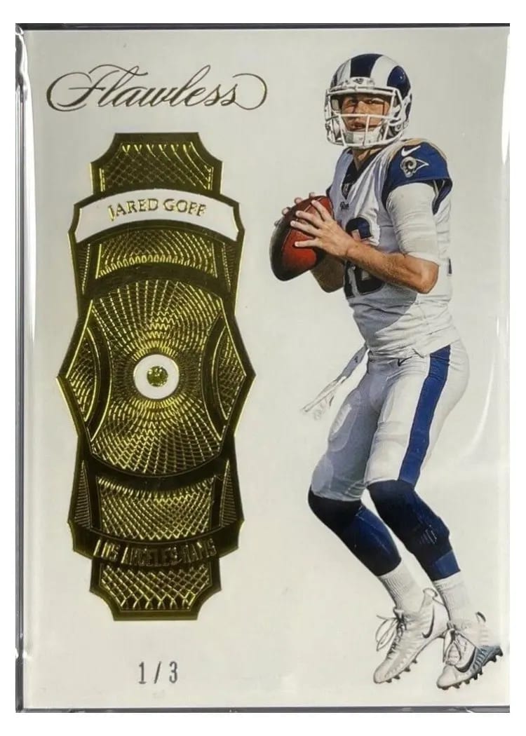 2017 Panini Flawless Jared Goff Canary Yellow Diamond #48 card