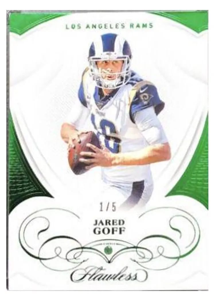 2019 Panini Flawless Base Ruby Jared Goff #36 card