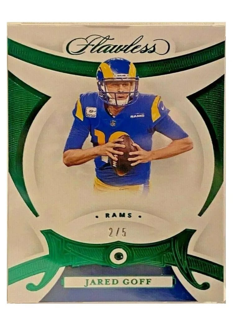 2020 Panini Flawless Base Gems Ruby Jared Goff #24 card