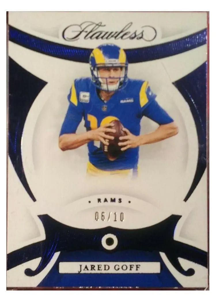2020 Panini Flawless Base Gems Ruby Jared Goff #24 card