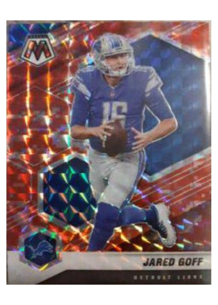 2021 Panini Mosaic Base Set Jared Goff Camo Red Mosaic #72 card