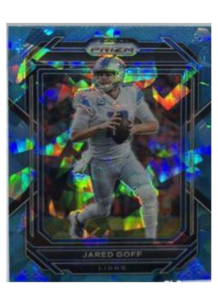 2022 Panini Prizm Base Set Jared Goff Blue Ice #95 card