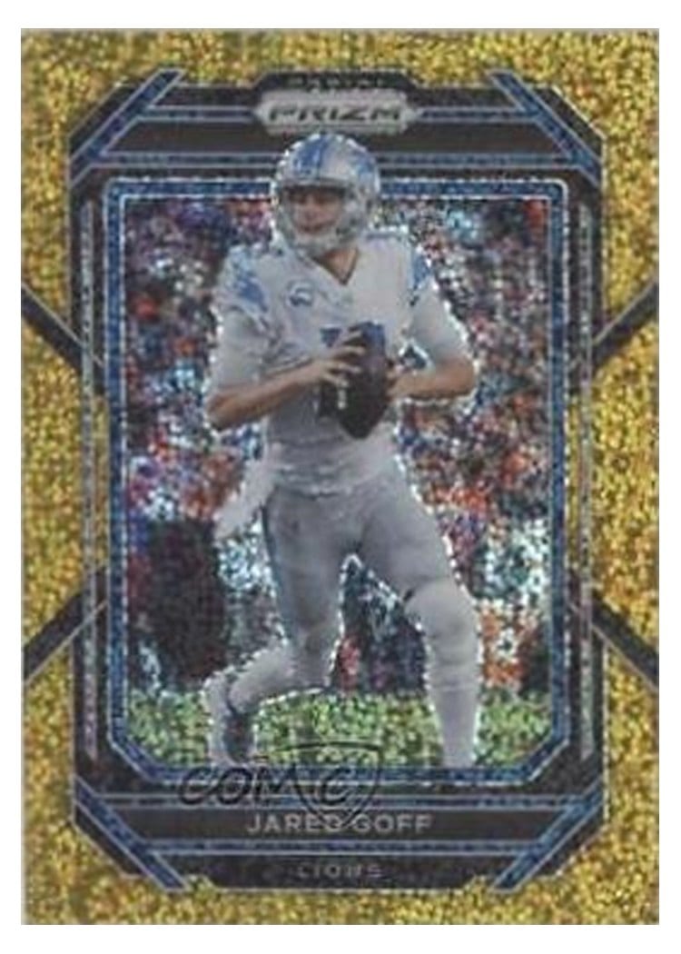 2022 Panini Prizm Base Set Jared Goff Gold Sparkle #95 card