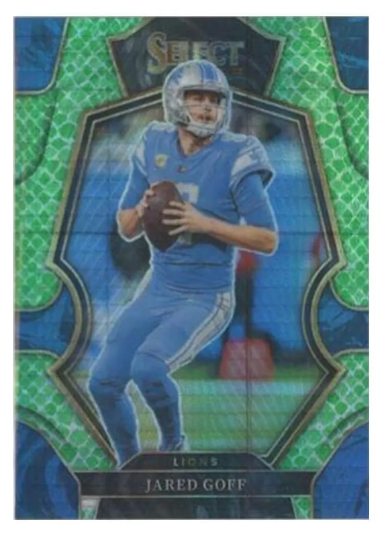 2022 Panini Select Base Set Jared Goff Dragon Scale #134 card