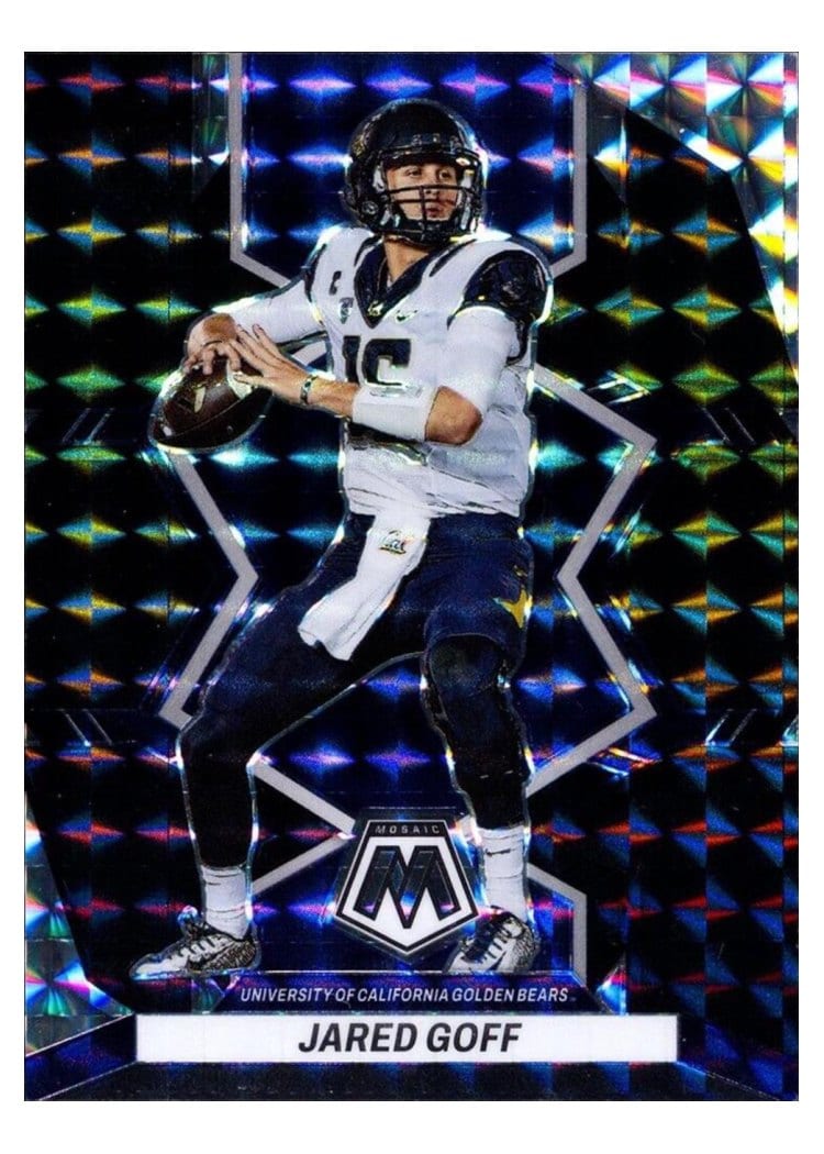 2023 Panini Mosaic Base Set Jared Goff Black #258 card