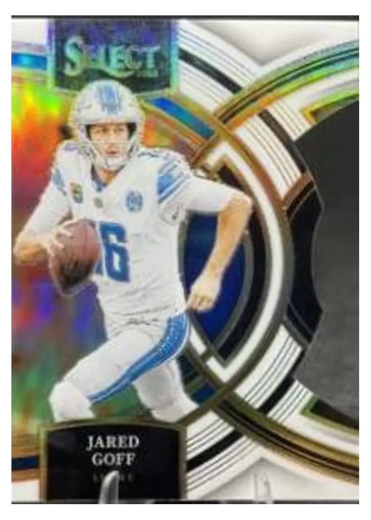 2023 Panini Select Base Set Jared Goff White Prizm Die-Cut #178 card