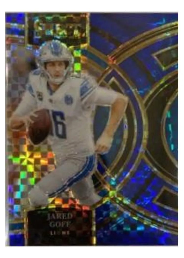 2023 Panini Select Base Set Jared Goff Blue Prizm #178 card