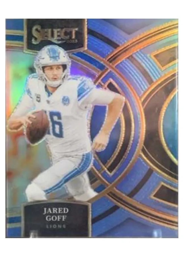 2023 Panini Select Base Set Jared Goff Light Blue Prizm #178 card
