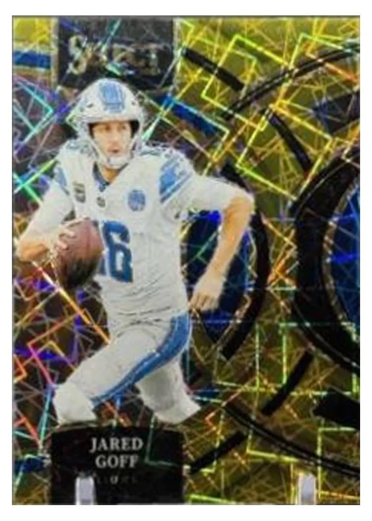 2023 Panini Select Base Set Jared Goff Disco Gold Prizm #178 card