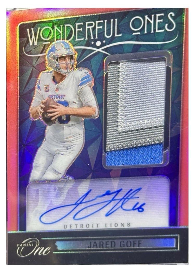 2024 Panini One Wonderful Ones Autographs Jared Goff #380 card