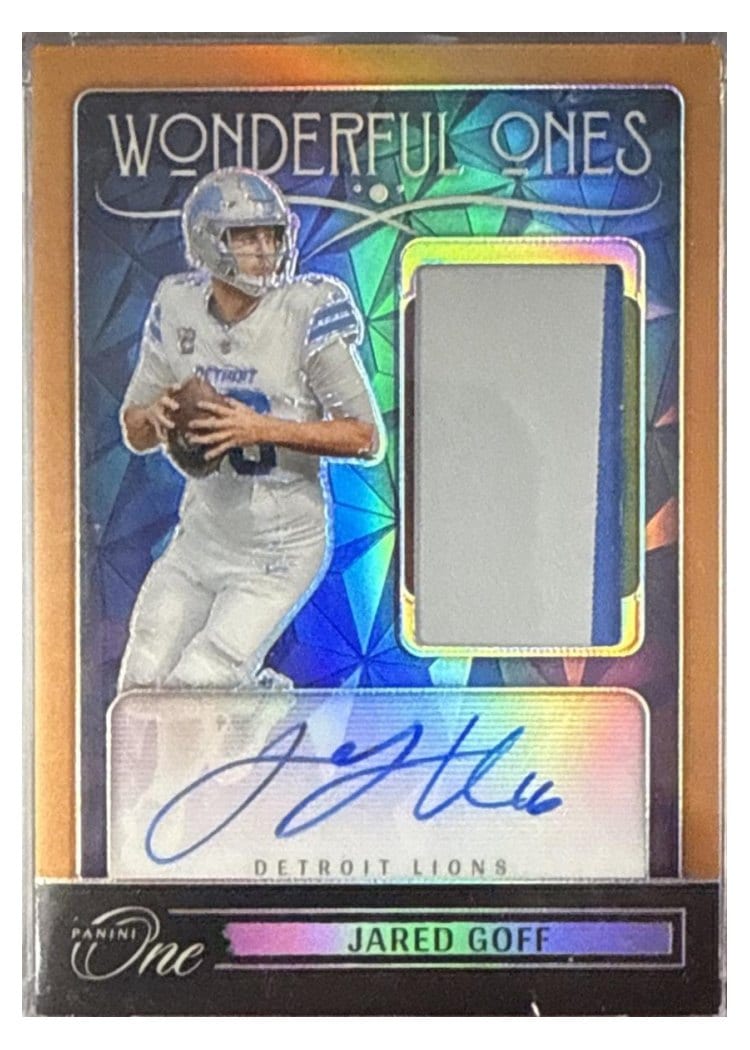 2024 Panini One Wonderful Ones Autographs Jared Goff #380 card