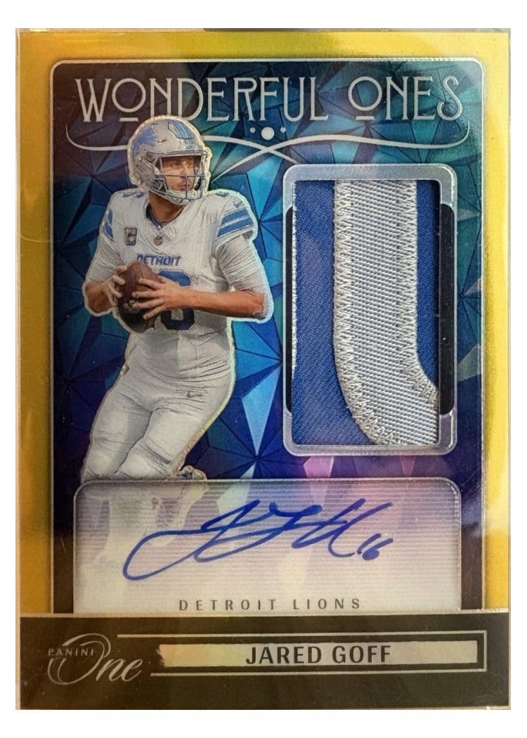 2024 Panini One Wonderful Ones Autographs Jared Goff #380 card