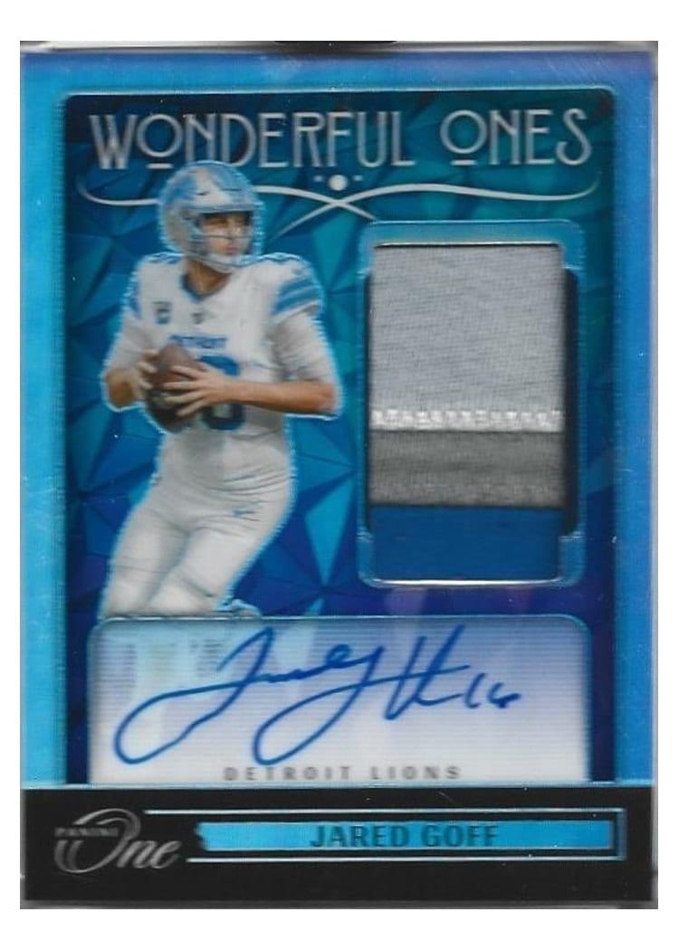 2024 Panini One Wonderful Ones Autographs Jared Goff #380 card