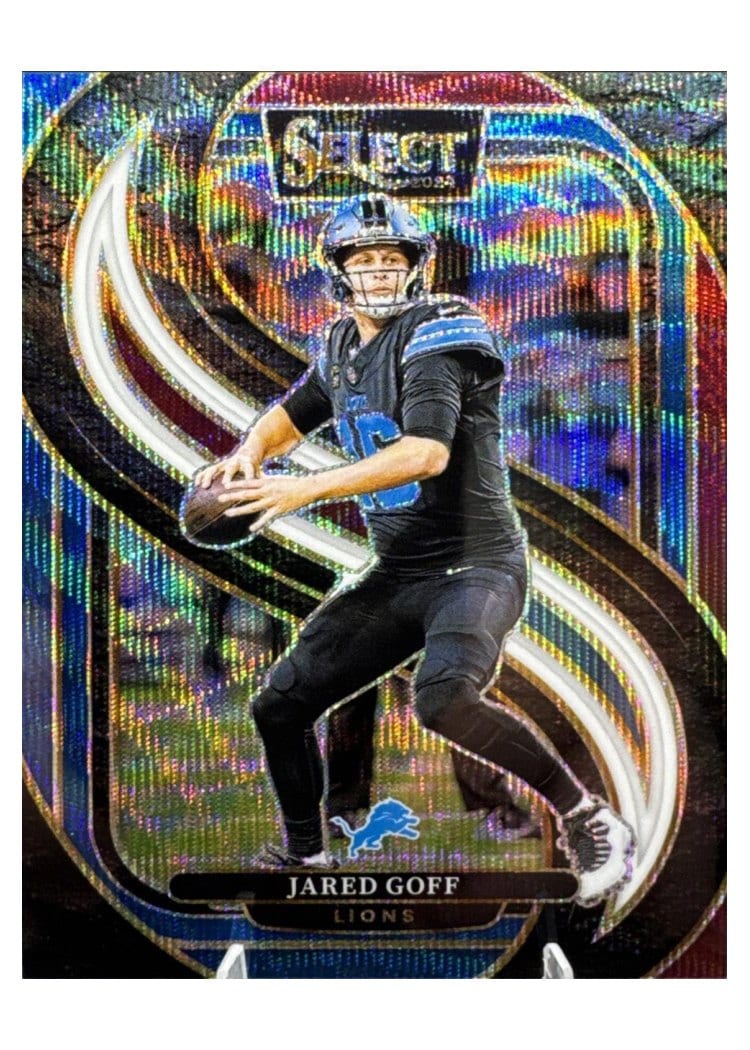 2024 Panini Select Base Set Jared Goff Tri-Color Prizm #123 card