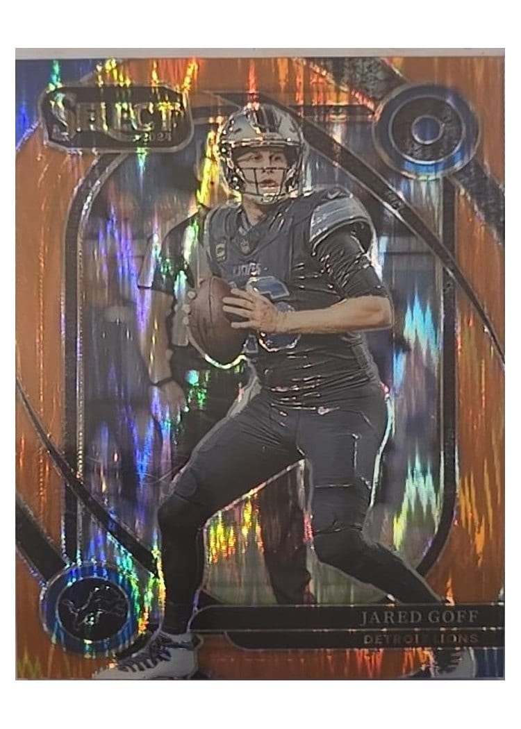 2024 Panini Select Base Set Jared Goff Orange Prizm Shock #228 card