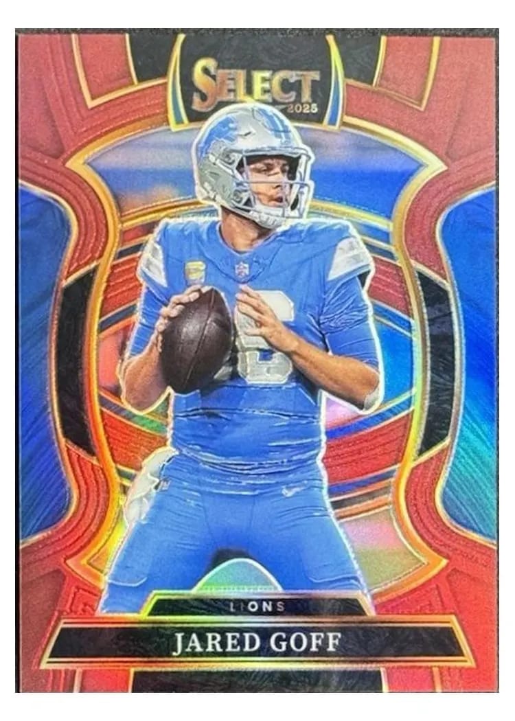 2025 Panini Select Base Set Jared Goff Maroon Prizm #69 card
