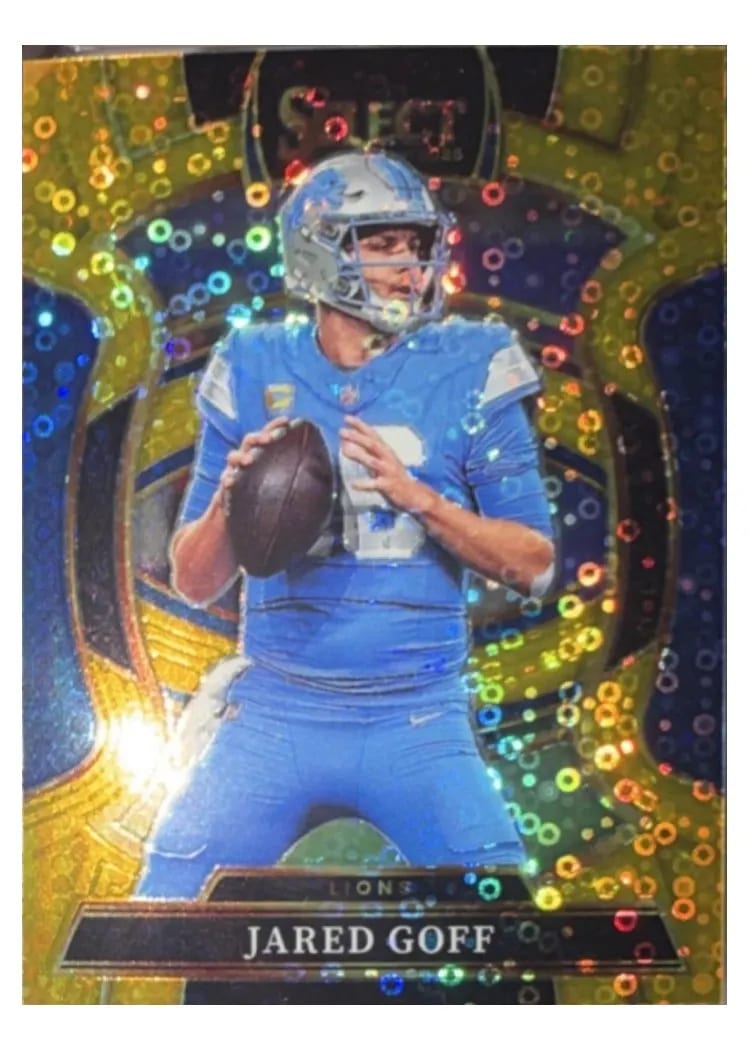 2025 Panini Select Base Set Jared Goff Pink Prizm #69 card