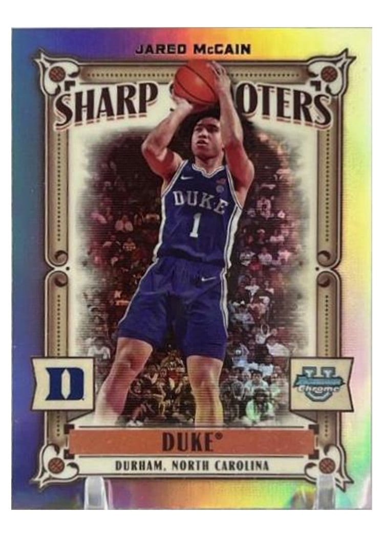 2023-24 Bowman University Chrome Sharp Shooters Jared McCain #SS-9 card
