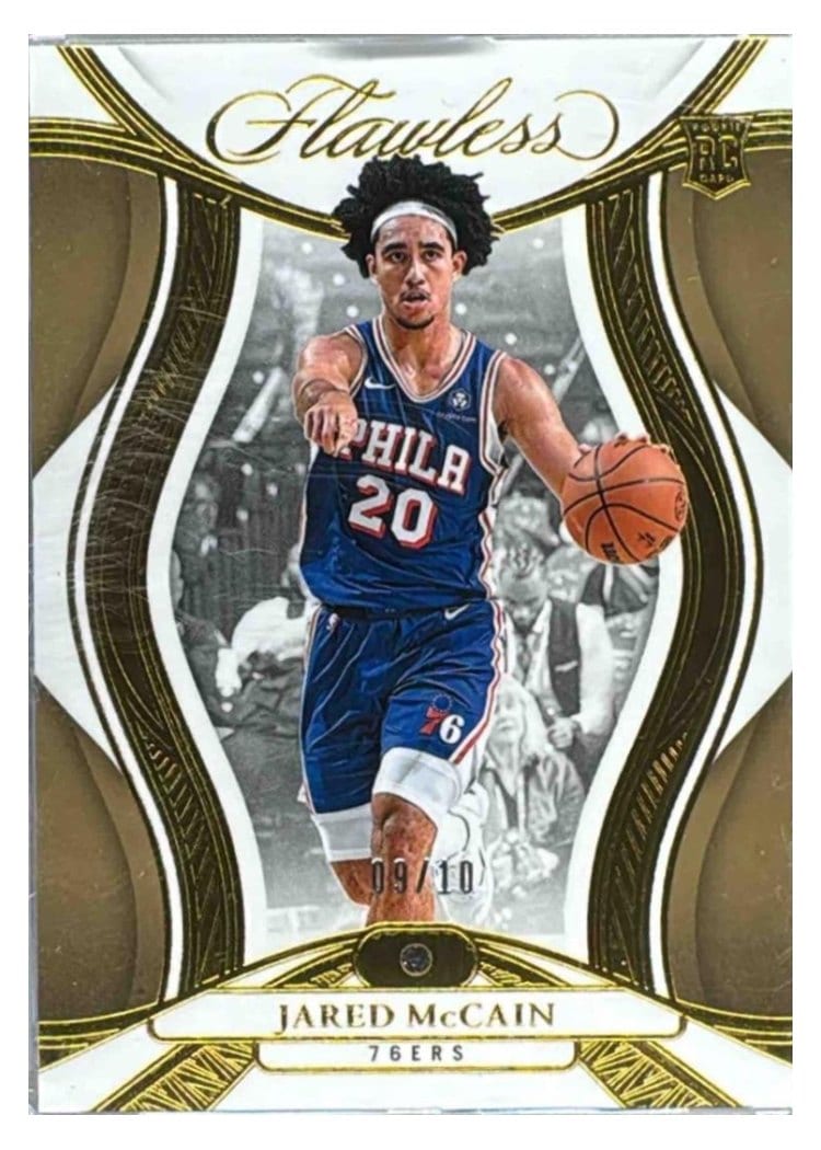 2024-25 Panini Flawless Base Gems Jared McCain Gold #83 card