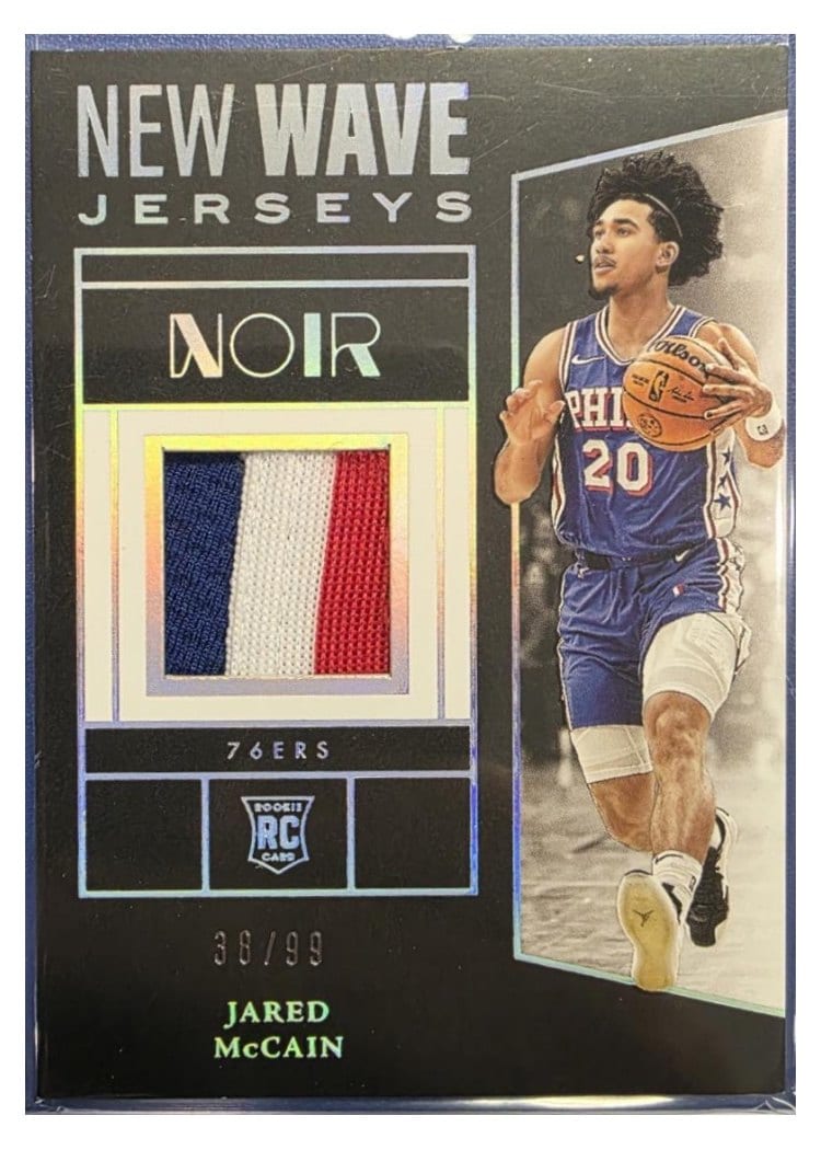 2024-25 Panini Noir New Wave Jerseys Set Jared McCain #18 card