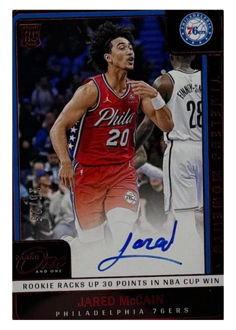 2024-25 Panini One and One Timeless Moments Autographs Set Jared McCain #29 card