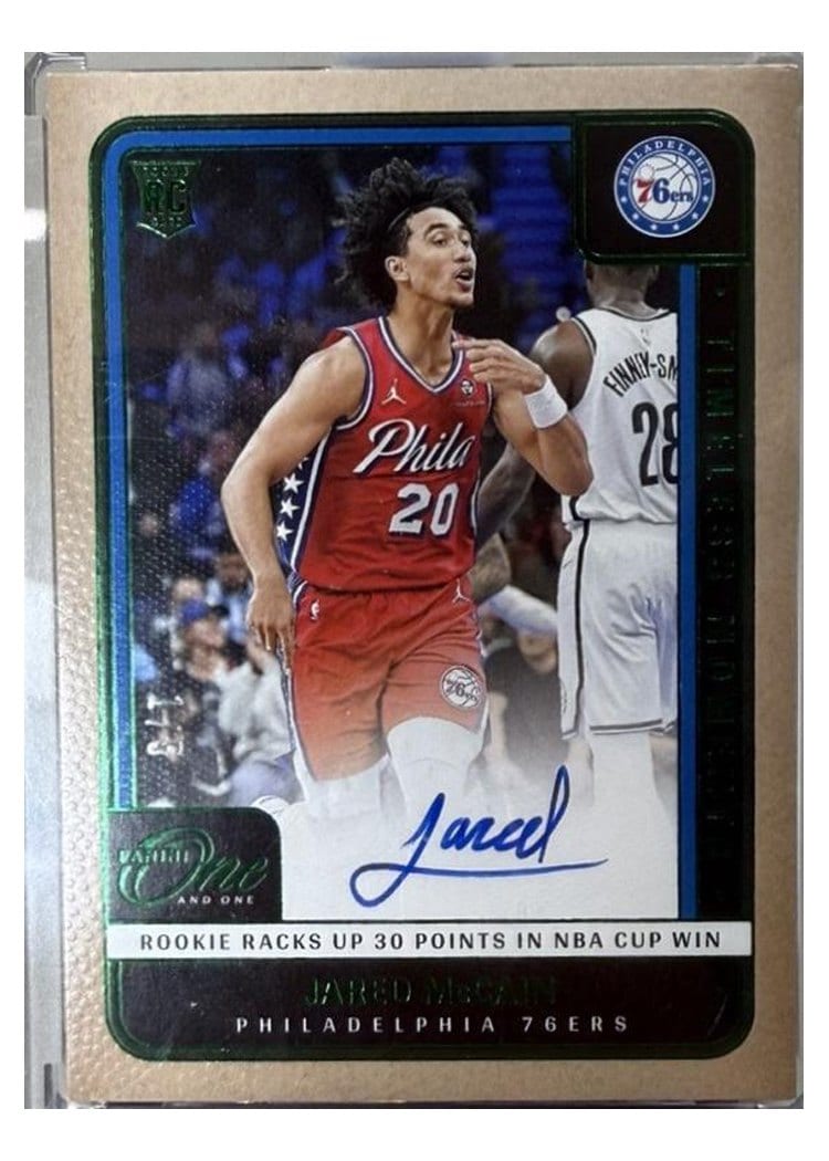 2024-25 Panini One and One Timeless Moments Autographs Set Jared McCain #29 card