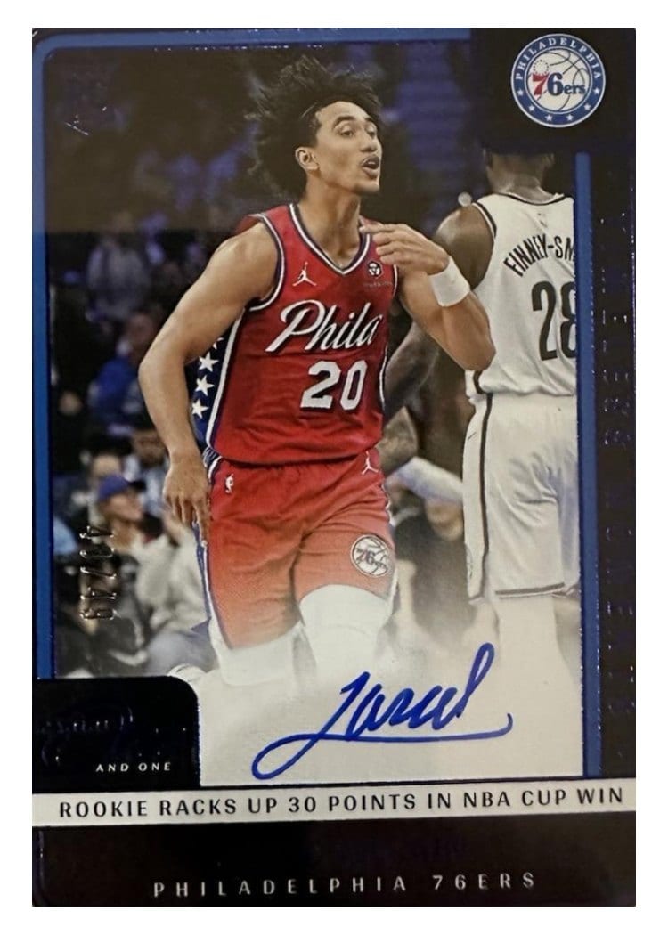 2024-25 Panini One and One Timeless Moments Autographs Set Jared McCain #29 card