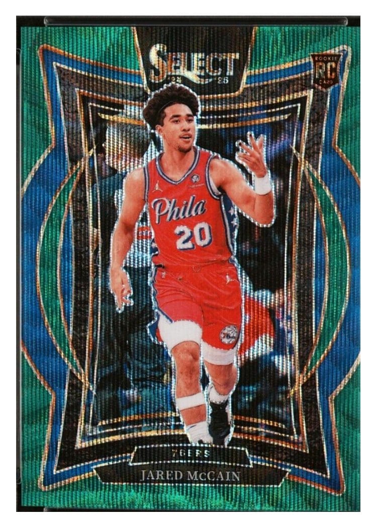 2024-25 Panini Select Base Set Jared McCain Green Wave Prizm #82 card