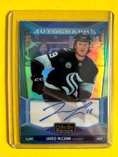 2024-25 O-Pee-Chee Platinum Blue Rainbow Autographs Jared McCann #BA-MC card